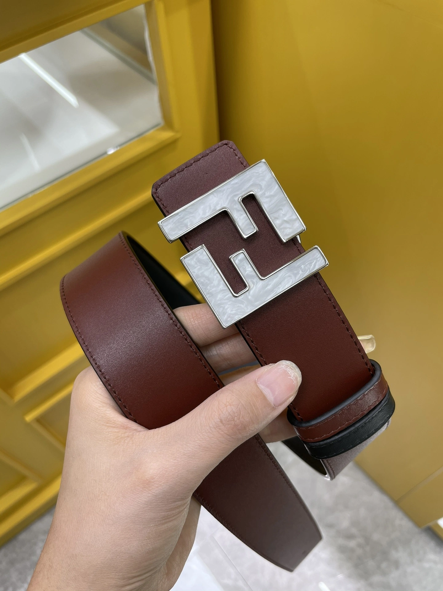Barbara-- F594i 7C0424AFF6F1E94 Calfskin reversible 3.5cm item:D-S179F0514